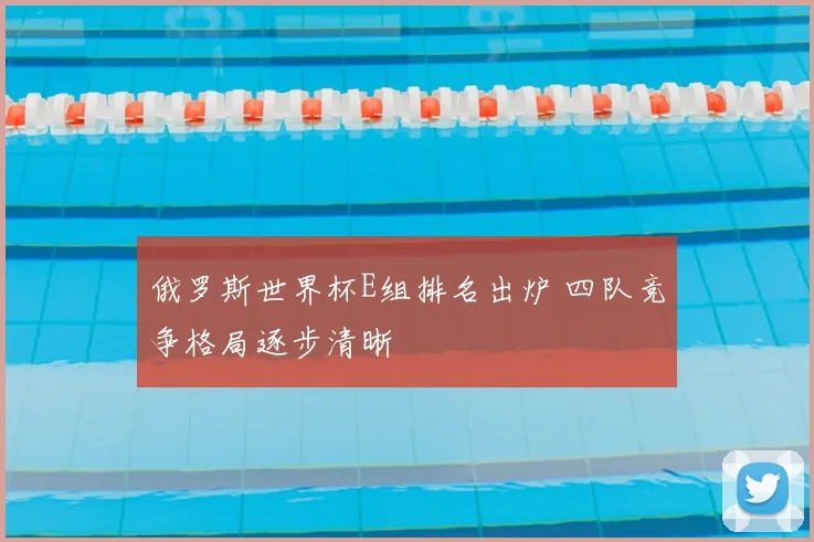 俄罗斯世界杯E组排名出炉 四队竞争格局逐步清晰